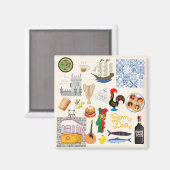 ポルトガルのシンボル旅行愛好家 マグネット (正面/裏面)