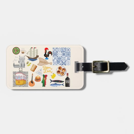 ポルトガルのシンボル旅行愛好家 ラゲッジタグ (正面横)