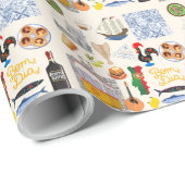 ポルトガルのシンボル旅行愛好家 ラッピングペーパー (ロールコーナー)