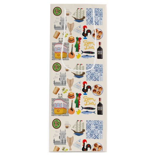 ポルトガルのシンボル旅行愛好家 ワインギフトバッグ (正面)