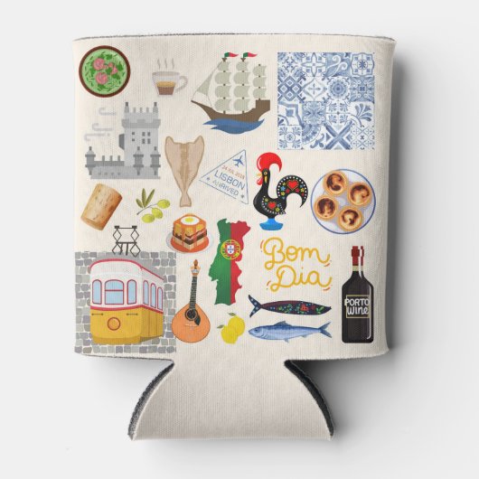 ポルトガルのシンボル旅行愛好家 缶クーラー (正面)