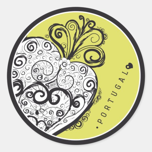 ポルトガルのシンボル – Filigree Filigrana ラウンドシール (正面)