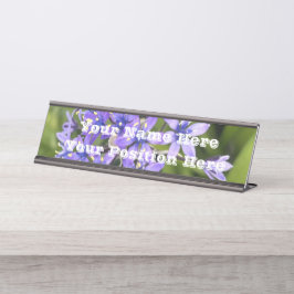 ポルトガルのスクイル花クローズアップ自然写真 デスクネームプレート