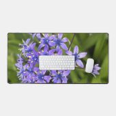 ポルトガルのスクイル花クローズアップ自然写真 デスクマット (キーボード&マウス)