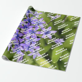ポルトガルのスクイル花クローズアップ自然写真 ラッピングペーパー