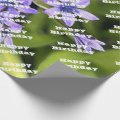 ポルトガルのスクイル花クローズアップ自然写真 ラッピングペーパー (角)