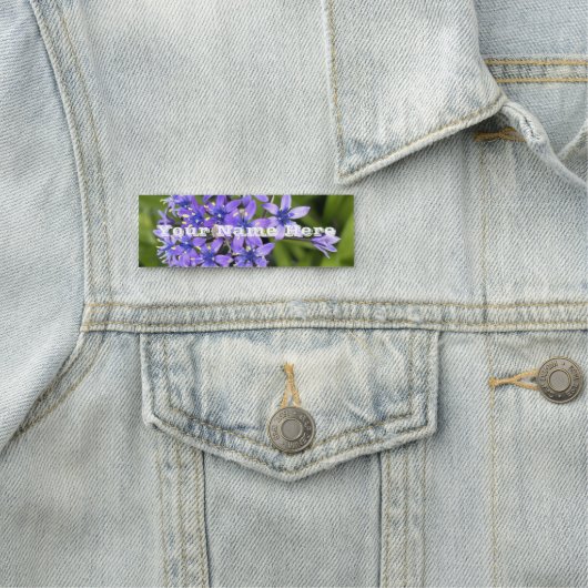 ポルトガルのスクイル花クローズアップ自然写真 名札 (インサイチュ)