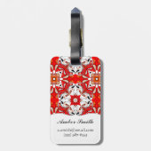 ポルトガルのセラミックタイルパターン ラゲッジタグ (裏面縦)