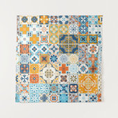 ポルトガルのタイルで継ぎ目のない模様。イラス タペストリー (正面)