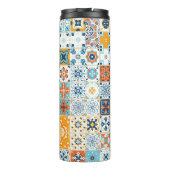 ポルトガルのタイルで継ぎ目のない模様。イラス タンブラー (裏面)