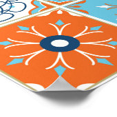 ポルトガルのタイルとのシームレスなパターン。 illus ポスター (角)