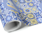 ポルトガルのタイルとイワシ ラッピングペーパー (ロールコーナー)
