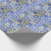 ポルトガルのタイルとイワシ ラッピングペーパー (角)