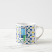 ポルトガルのタイルと鳥と窓バルコニー エスプレッソカップ (右)