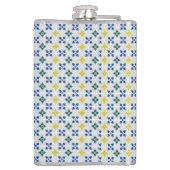 ポルトガルのタイルと鳥と窓バルコニー フラスク (裏面)