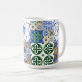 ポルトガルのタイルをマグカップ コーヒーマグカップ (正面右)