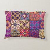 ポルトガルのタイルタラベラスタイルパターン アクセントクッション (裏面)