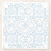 ポルトガルのタイルパターン ガラスコースター (裏面)