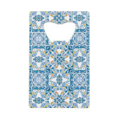 ポルトガルのタイルパターン クレジットカード栓抜き (正面)