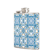 ポルトガルのタイルパターン フラスク (左)