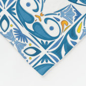 ポルトガルのタイルパターン フリースブランケット (角)