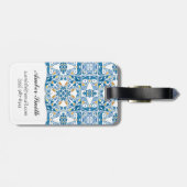 ポルトガルのタイルパターン ラゲッジタグ (裏面横)