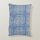 ポルトガルのタイルヴィンテージアズレジョスブルーホワイト アクセントクッション (裏面(縦))