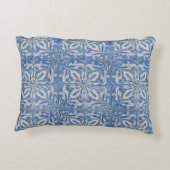 ポルトガルのタイルヴィンテージアズレジョスブルーホワイト アクセントクッション (裏面)