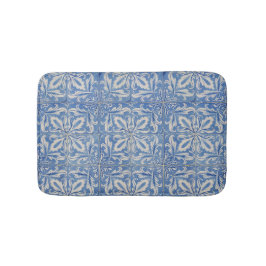 ポルトガルのタイルヴィンテージアズレジョスブルーホワイト バスマット