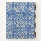 ポルトガルのタイルヴィンテージブルーホワイトモノグラム ノートブック (裏面)