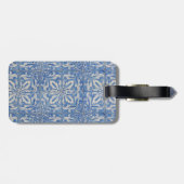 ポルトガルのタイルヴィンテージブルーホワイトモノグラム ラゲッジタグ (裏面横)