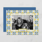 ポルトガルのタイル写真フレームのクリスマスファミリーカード ポストカード (正面/裏面)