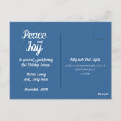 ポルトガルのタイル写真フレームのクリスマスファミリーカード ポストカード (裏面)