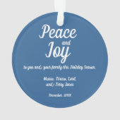 ポルトガルのタイル家族のクリスマスの写真フレーム オーナメント (裏面)