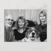 ポルトガルのタイル家族のクリスマスの写真フレーム シーズンポストカード (裏面)