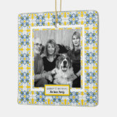 ポルトガルのタイル家族のクリスマスの写真フレーム セラミックオーナメント (左)