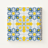 ポルトガルのタイル家族のクリスマスの写真フレーム ノートブック (裏面)