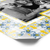 ポルトガルのタイル家族のクリスマスの写真フレーム フォトプリント            (角)