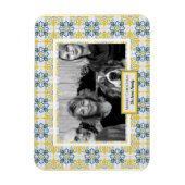 ポルトガルのタイル家族のクリスマスの写真フレーム マグネット (縦)