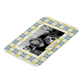 ポルトガルのタイル家族のクリスマスの写真フレーム マグネット (左側)