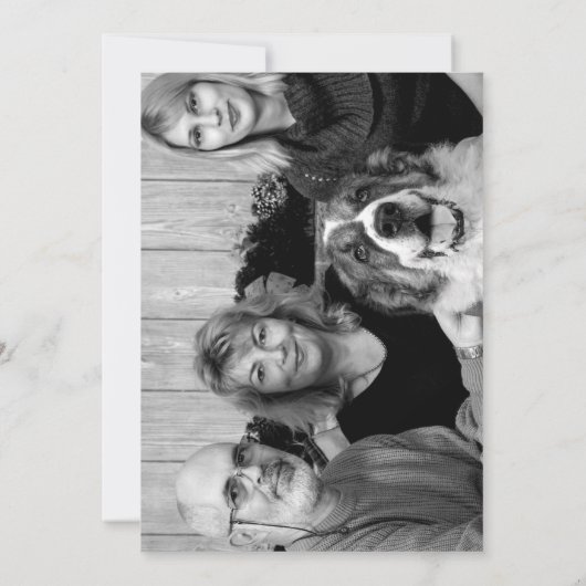 ポルトガルのタイル家族のクリスマスの写真フレーム 招待状 (裏面)