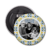 ポルトガルのタイル家族のクリスマスの写真フレーム 栓抜き (正面)