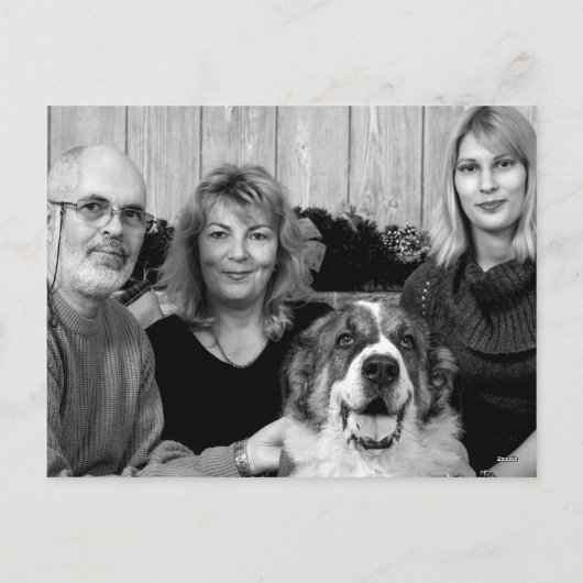 ポルトガルのタイル家族の写真クリスマスカード シーズンポストカード (裏面)