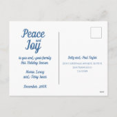 ポルトガルのタイル家族の写真フレームのクリスマスカード シーズンポストカード (裏面)