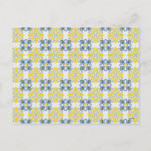 ポルトガルのタイル平和と喜びクリスマスカード シーズンポストカード (裏面)