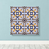 ポルトガルのタイル模様 キャンバスプリント (インサイチュ (ウッドフロア))