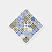 ポルトガルのタイル模様 スタンダードカクテルナプキン (角)