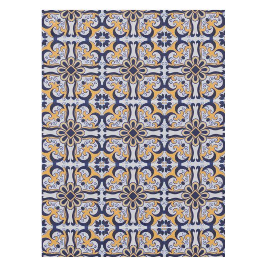 ポルトガルのタイル模様 テーブルクロス (正面)