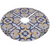 ポルトガルのタイル模様 ブラッシュドポリエステルツリースカート (アングル)