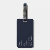 ポルトガルのタイル模様 ラゲッジタグ (裏面縦)